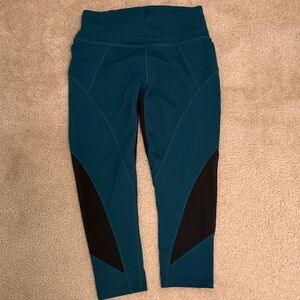 Women's Teal and Black Leggings